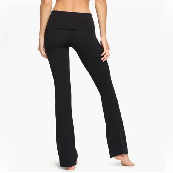 SKIMS Cotton Jersey Foldover Pant | Soot | Size S - Picture 2 of 7